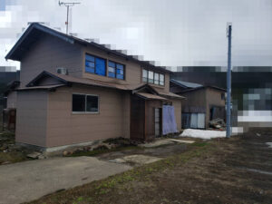 秋田県横手市の木造2階建て住宅47坪 解体工事前